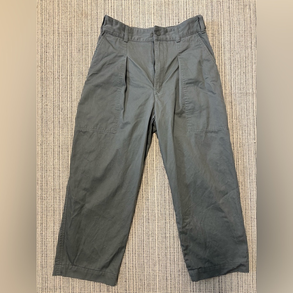 Uniqlo U Pleated Front Grey Baker Pants
